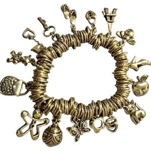 Stretch Charm Bracelet - Elegant & Unique Design Gold Charm Bracelet